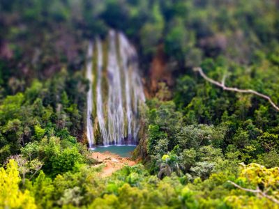 Wasserfall El Limon Auf Der Halbinsel Samana In Der Dominikanischen Republik